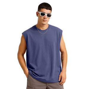 Chaleco de verano de tela transpirable suave y ligero para hombre, camiseta sin mangas azul sin mangas para gimnasio, camisa de entrenamiento físico para uso diario - Product Image 4