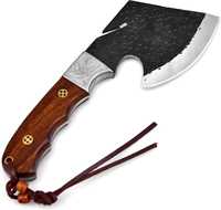 Hache de chasse Bushcraft en acier Damas de qualité industrielle, fabriquée à la main, argentée, longueur totale de 10 pouces, garantie 1 an, logo personnalisé