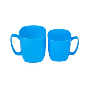 Unbreakable Impact-Resistant <b>Plastic</b> <b>Drinking</b> <b>Cup</b> 460ml Square Mug Ergonomic Handle Canteen Food Stall Promotional Gift - Product Image 1