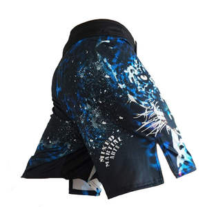 Sublimation personnalisée écologique Jiu Jitsu No-Gi Grappling Fight Shorts Motif solide Polyester extensible MMA Kickboxing Sportif - Product Image 3