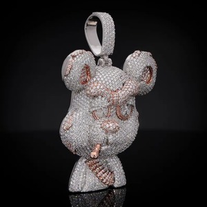 Bling Iced Out Cartoon Pendant hip hop pendant Pendant for men / gift for him - Product Image 2