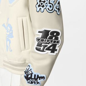 OEM Custom Chenille Embroidery <b>Patch</b> Baseball <b>Jackets</b> Vintage Letterman Varsity <b>Jackets</b> <b>for</b> Men - Product Image 4