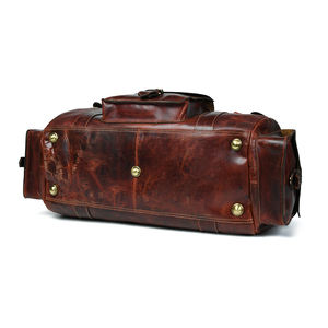 Bolsa de viaje de lona de cuero genuino duradera de moda informal multiusos a precio con descuento - Product Image 6