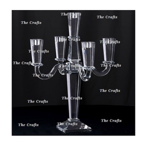 Acrylic <b>Candelabra</b> Candle Stand Customized Size And Shape <b>Candelabra</b> For Wedding Party And Engagement Use - Product Image 1