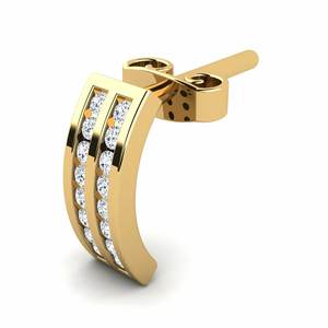 Premium Fashion <b>Mens</b> Stud <b>Earrings</b> Crafted 925 Sterling <b>Silver</b> Lab Created Diamond Sparkle Luxury Hip Hop Jewelry IGI Wedding - Product Image 5