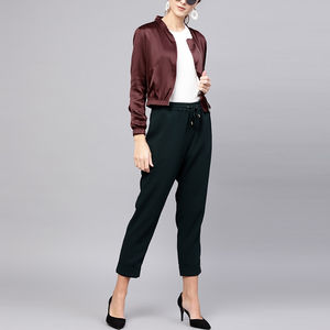Best Selling Women's Satin Bomber <b>Jacket</b> <b>with</b> Quality Nylon <b>Lining</b> Solid Color; Best Quality Men's Bomber <b>Jacket</b> - Product Image 3