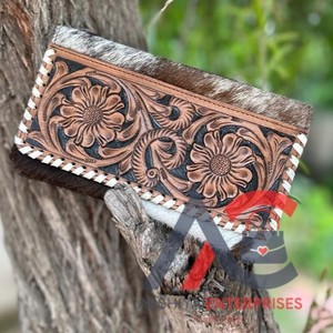 กระเป๋าสตางค์แบบยาวสำหรับผู้หญิงหนังแท้อเนกประสงค์กระเป๋าใส่บัตรเครดิตหนังวัวคลัทช์หนังวัว - Product Image 1