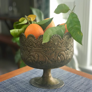 Livraison directe du fournisseur indien Bol en argent allemand artisanal Bol à fruits décoratif vintage fait à la main pour le stockage - Product Image 1