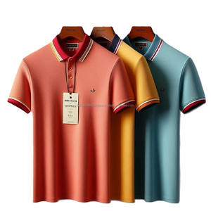 T-shirts polo de golf taille plus pour hommes OEM manches courtes polo de golf formel décontracté imprimé de logo personnalisé tricot léger origine Bangladesh - Product Image 1