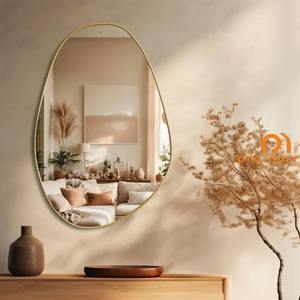 Espejo de Pared Decorativo de Lujo Estilo Moderno al por Mayor Diseños Redondos Irregulares de Tamaño Completo para Salas de Estar Baños Decoración del Hogar a Bajo Precio - Product Image 3