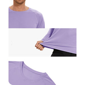 Chemise légère pour hommes-Style élégant et confortable, idéale pour les réunions décontractées, col rond, idéale pour les commandes en gros, coupe élégante - Product Image 3