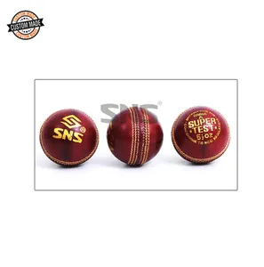 Indian Manufacturer of 4 PC Construction Hand Stitched Machine-moulded Cork Core Alum Tanned Leather Cricket Balls