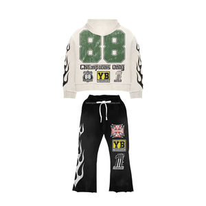 Vente chaude Hommes Couleur Unie Survêtement Hommes 2 Pcs Ensemble Survêtement Polaire pour Hommes Survêtement Dernière Mode Survêtement - Product Image 3