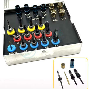 Kit de 21 Piezas de Fresas para Implantes Dentales Eléctricos, Sistema de Obturación, Fresas de Osseodensificación, Instrumentos Quirúrgicos de Acero Inoxidable Negro - Product Image 3