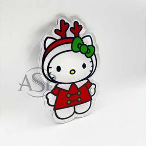 Tuile à cils en acrylique en forme de chat pour Noël, impression de logo personnalisée, tuile à cils en forme de chat, vente en gros, personnalisable - Product Image 3