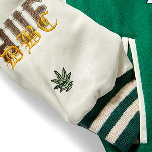 High Street hommes Baseball hiver veste de pluie Logo personnalisé broderie Stand Style américain nouveau Letterman tissé polaire avant - Product Image 4