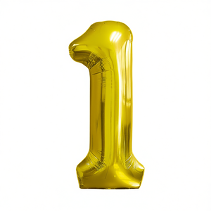 Palloncini Numero Oro N1 80cm 12 pz in Confezione per Feste - Product Image 2
