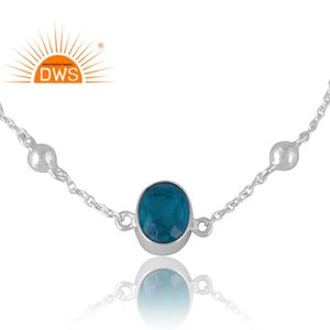 New Trending Sterling Silver Doublet <b>Aquamarine</b> Quartz Gemstone <b>Bracelet</b> Custom Jewelry Manufacture - Product Image 2