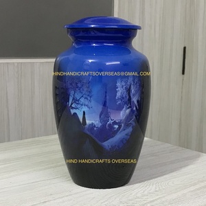 Urnes funéraires en aluminium de style américain de haute qualité pour cendres humaines, fournisseur indien d'articles funéraires faits à la main - Product Image 6