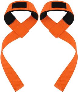 Sangles de levage de forme physique Sangles de poignet de couleur orange Sangles d'haltérophilie de gymnastique avec marque privée - Product Image 5