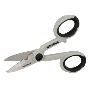 Forbici da Elettricista 140 mm. Maniglia in TPR. Resistente alla Tensione - Product Image 1