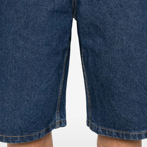 Pantalones vaqueros cortos de verano personalizados por fabricante, pantalones vaqueros cortos oscuros con bolsillo para hombre - Product Image 4