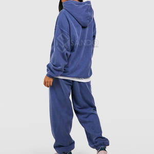 Chándales de lavado ácido de alta calidad más vendidos para mujer, ropa deportiva y de moda con patrón sólido informal personalizado - Product Image 2