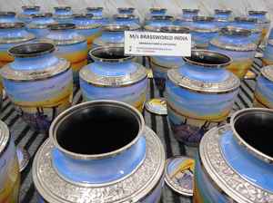 Urna de cremación funeraria para adultos, urna de cremación de latón hecha a mano para cenizas de humanos, grande, 220cu - Product Image 5