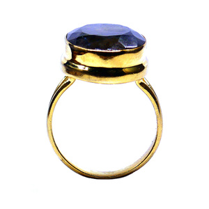 Clásico 925 plata esterlina fiesta desgaste chapado en oro azul Topacio labradorita Tsavorita anillo de piedras preciosas accesorio de joyería de moda - Product Image 3