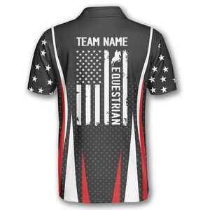 Camiseta Polo ecuestre de manga corta para montar a caballo, ropa deportiva cómoda transpirable de secado rápido para entrenamiento y competición - Product Image 6