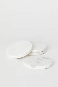 Posavasos cuadrados elegantes de rayas diagonales de mármol y madera, Juego de 4 para café, té, vino, bebidas, decoración de mesa y regalo de aniversario - Product Image 2