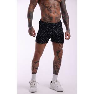 Calzoncillos tipo bóxer 100% de algodón para hombre, ropa interior masculina cómoda y suave con estampado negro, cintura elástica, tallas 48-66 - Product Image 3