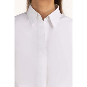 เสื้อเชิ้ตลำลองผ้าป๊อปลินเรียบง่าย รุ่น WM-CS-WS25-006 ทรงปกติ - Product Image 5