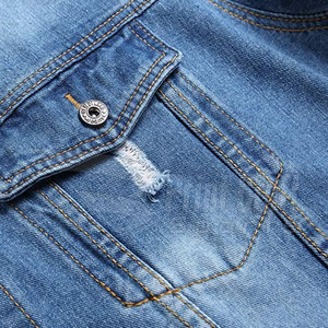 Veste en jean respirante de haute qualité, faible MOQ, veste en jean pour homme, nouvelle arrivée, veste en jean d'hiver pour homme - Product Image 4