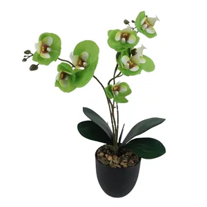 Новый дизайн искусственный цветок фаленопсис Орхидея декоративный цветок для внутреннего декора Настольный набор