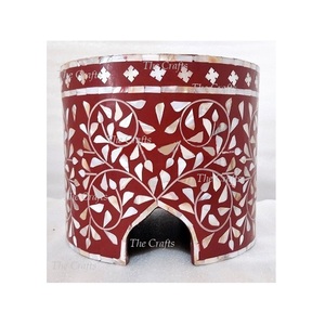 Juego de Tres Soportes para Pastel de Madera Ecológicos de Calidad Superior con Incrustaciones de Nácar en Diferentes Tamaños para Uso en el Hogar, Hoteles y Restaurantes - Product Image 4