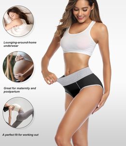 Balanced Comfort Womens Highwaisted Underwear <b>Lace</b> Button Hole Smooth <b>Fabric</b> Soft <b>Stretch</b> Breath Flow Supportive Waist Full - Product Image 1