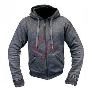 Sudadera con capucha blindada inteligente con cremallera completa para hombre, chaqueta de moto, chaqueta ligera de verano, tela transpirable, acolchado protector informal - Product Image 1