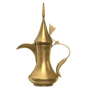 <b>Arabic</b> <b>Tea</b> Pot Kettle Shiny Nickle Plated Finishing Solid Brass Metal <b>Tea</b> Serving Dallah Pot for Kitchen Catering Usage Item - Product Image 5