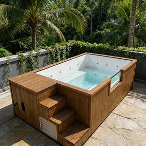 Piscina Familiar Moderna de Fibra de Vidrio con Color Personalizado, Contenedor Prefabricado Duradero para Niños y Uso en el Jardín - Product Image 1