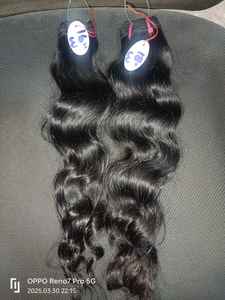 Extensiones de cabello virgen indio de alta calidad, máquina de ondas naturales, accesorio de tejido de trama doble, todos los colores adecuados - Product Image 4