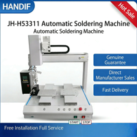 Nouvelle machine à souder entièrement automatique HANDIF à double tête et quatre axes, 220 V CA, double plateforme, pour fiches aéronautiques, cartes de circuits imprimés et LED 1