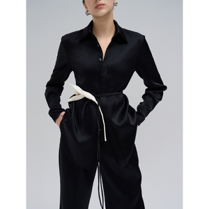 Pantalones de mujer de estilo lujoso Pantalones de pierna Maeby de estilo formal Ropa de mujer de tela de alta calidad Whiteant Vietnam Factory - Product Image 1