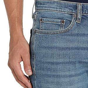 Jean en denim à coupe décontractée, technique délavée à l'acide et effet soleil, fabrication en usine, design haute performance, personnalisez votre style, jean pour homme - Product Image 6