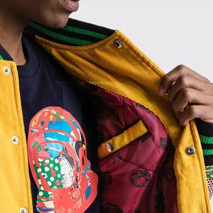 Vestes de baseball de bonne qualité pour hommes avec manches en cuir/Veste universitaire en cuir à manches longues matelassée coupe-vent en gros - Product Image 6