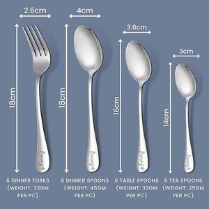 Premium Quality Luxury Spoons Hotel <b>Flatware</b> Stainless Steel Mirrored Serving Cutlery Set for Restaurants - Product Image 3