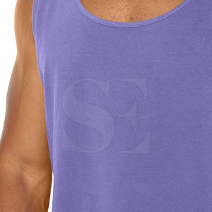 Camiseta sin mangas para hombre con logotipo personalizado de alta calidad, chaleco de gimnasio de secado rápido, ropa de entrenamiento de punto transpirable, estilo informal de talla grande - Product Image 6