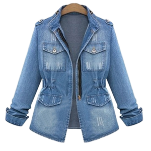 Vestes en jean pour femmes, fabrication d'usine, prix bas, col rabattu, veste pour femme, meilleure qualité, vestes en jean pour femmes - Product Image 1