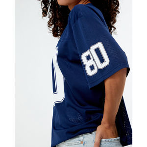 Venta al por mayor de camisetas de fútbol de malla transpirable personalizadas, fabricante profesional de entrenamiento, camisetas americanas para mujeres, diseño personalizado - Product Image 2