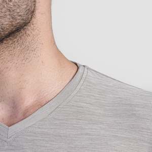 T-shirt Oversize Jersey Vibe Gris Clair 200 Grammes Teint Uni pour l'Exercice – Modèle Numéroté - Product Image 6